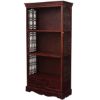Picture of Cupertino 3 Open Shelf Rustic Solid Wood Office Bookcase With Drawers