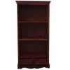 Picture of Cupertino 3 Open Shelf Rustic Solid Wood Office Bookcase With Drawers