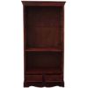 Picture of Cupertino 3 Open Shelf Rustic Solid Wood Office Bookcase With Drawers