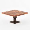 Picture of Minneapolis Farmhouse Solid Wood Pedestal Square Dining Table For 8