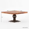 Picture of Minneapolis Farmhouse Solid Wood Pedestal Square Dining Table For 8