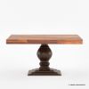 Picture of Minneapolis Farmhouse Solid Wood Pedestal Square Dining Table For 8