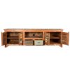 Picture of Rustic Reclaimed Wood Rainbow Shutter Doors TV Stand Media Console