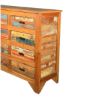 Picture of Multicolored Rustic Reclaimed Wood 12 Drawer Horizontal Dresser