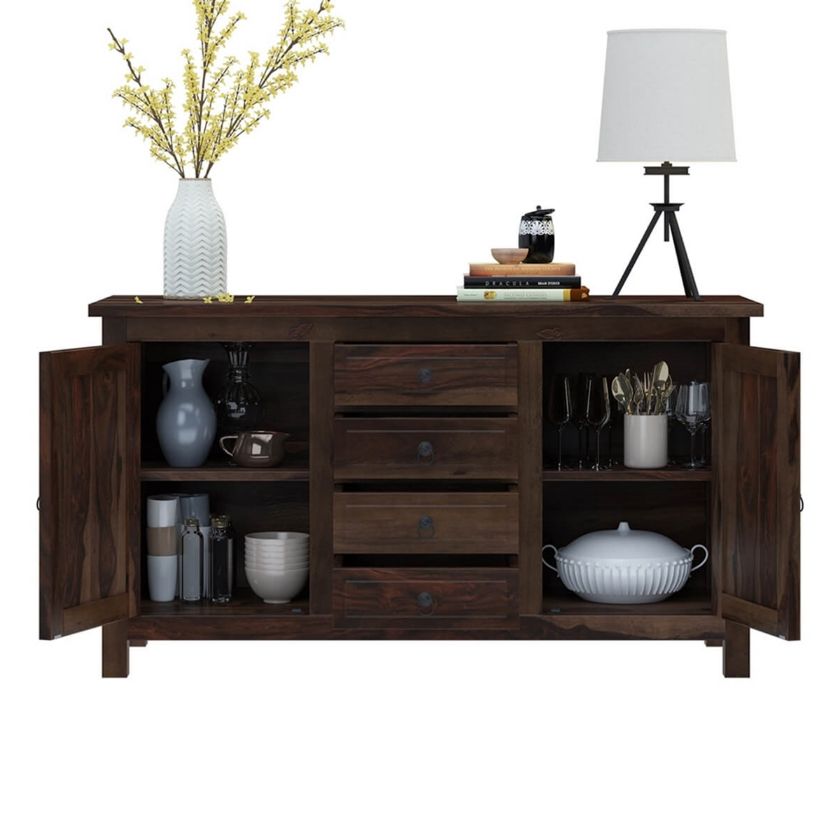Picture of Houston Rustic Solid Wood 4 Drawer Sideboard