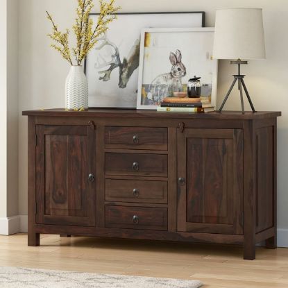 Picture of Houston Rustic Solid Wood 4 Drawer 54 Inch Sideboard