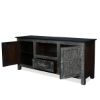 Picture of Ebony Sunburst Reclaimed Wood 1 Drawer TV Stand Media Console Cabinet