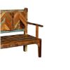 Picture of Hanover Rustic Reclaimed Wood Parquet High Back Porch Wooden Bench
