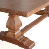 Picture of Chireno Rustic Solid Wood Trestle Pedestal Farmhouse Dining Table