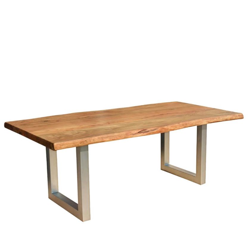 Picture of Hankin Wood & Iron Base Live Edge Dining Table