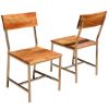 Picture of Solid Wood & Iron Rustic Dining Chair (Set Of 2)