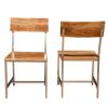 Picture of Solid Wood & Iron Rustic Dining Chair (Set Of 2)