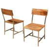 Picture of Solid Wood & Iron Rustic Dining Chair (Set Of 2)