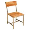 Picture of Solid Wood & Iron Rustic Dining Chair (Set Of 2)