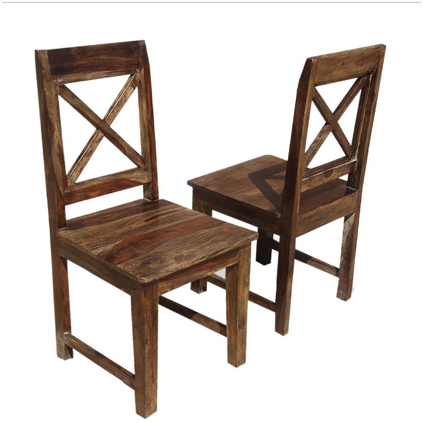 Picture of Dallas Ranch Solid Wood X Back Dining Chair Set of 2