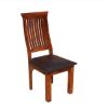 Picture of Ergonomic Solid Wood & Leather Dining Chair Set of 2