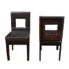 Picture of Rebel Solid Wood & Leather Window Back Chair Set of 2
