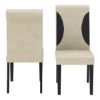 Picture of Urban Solid Wood  Canvas and Leather Parsons Dining Chair