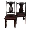 Picture of Vase-back Solid Wood Leather Ergo-dynamic Dining Chair