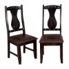 Picture of Vase-back Solid Wood Leather Ergo-dynamic Dining Chair