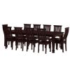 Picture of Colonial American Large Rustic Wood Dining Room Table Set