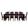 Picture of Colonial American Large Rustic Wood Dining Room Table Set
