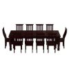 Picture of Colonial American Large Rustic Wood Dining Room Table Set