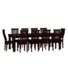 Picture of Colonial American Large Rustic Wood Dining Room Table Set