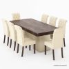 Picture of Sierra Rustic Solid Wood Dining Table with Parson Chairs Set