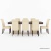Picture of Sierra Rustic Solid Wood Dining Table with Parson Chairs Set