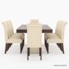 Picture of Sierra Rustic Solid Wood Dining Table with Parson Chairs Set