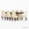 Picture of Sierra Rustic Solid Wood Dining Table with Parson Chairs Set