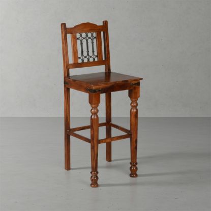 Picture of Philadelphia Solid Wood & Iron Tall Bar Chair