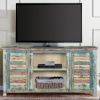 Picture of Ritter Rainbow Reclaimed Wood Shutter Door Media Console