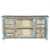 Picture of Ritter Rainbow Reclaimed Wood Shutter Door Media Console