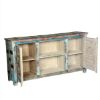 Picture of Ritter Rainbow Reclaimed Wood Shutter Door Media Console
