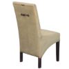 Picture of Stylish Contemporary Leather and Fabric Upholstered Parson Chair