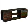 Picture of Retro Reclaimed Wood & Iron Media Console Cabinet