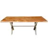 Picture of Industrial Cross Legs Solid Wood Live Edge Dining Table