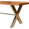 Picture of Industrial Cross Legs Solid Wood Live Edge Dining Table