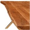 Picture of Hankin Rustic Solid Wood & Iron Live Edge Dining Table