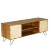 Picture of Industrial Mango Wood & Iron Office Cabinet Doors TV Media Island