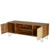 Picture of Industrial Mango Wood & Iron Office Cabinet Doors TV Media Island