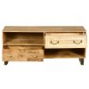 Picture of Modern Rustic Solid Wood 2 Drawer Entertainment Center TV Stand