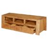 Picture of Mesa Contemporary Teak Wood 3 Drawer TV Media Stand