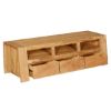 Picture of Mesa Contemporary Teak Wood 3 Drawer TV Media Stand