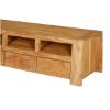 Picture of Mesa Contemporary Teak Wood 3 Drawer TV Media Stand