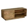 Picture of Hialeah Rounded Corner Rustic Mango Wood 2 Side Drawer TV Media Island