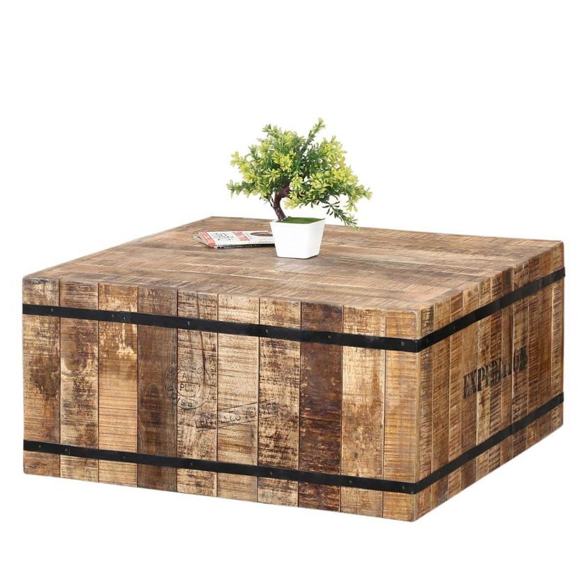 Picture of Expedition Rustic Mango Wood Block Square Coffee Table