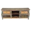 Picture of Late Colonial Reclaimed Wood Rustic Kettle Base TV Media Cabinet